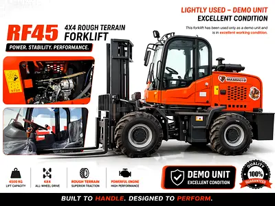 ‼️FOR SALE‼️4.5 Ton 4X4 Forklift - Demo Unit