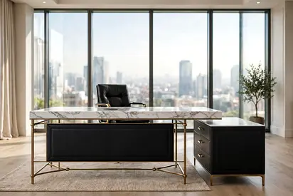 Amaris Marble-Top Executive Desk Dubai, Office Suite – Dune | Salam UAE
