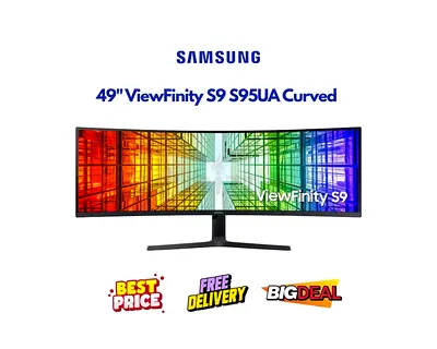 Samsung 49 Inch Ultra Wide Curved Monitor, S95UA ViewFinity, Excellent Condition, FREE DELIVERY