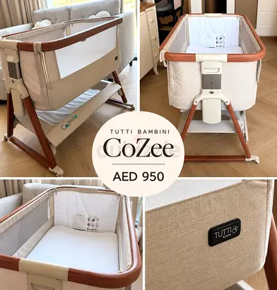 Tutti Bambini CoZee Baby Bassinet / Cradle - Light Beige