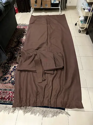 Large Brown Curtain 2 Panel set with Tiebacks - excellent condition