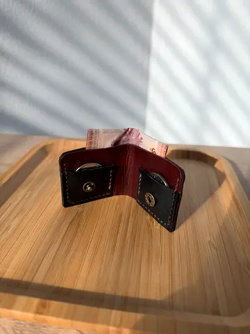 Handmade bifold micro wallet, made especially for kids
