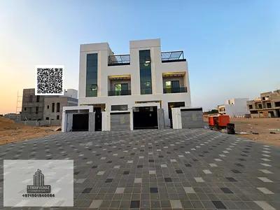 فيلا للبيع في عجمان منطقه الزاهيه شامل رسوم التسجيل 5 غرف ماستر ومجلس وصاله وغرفه خادمه و وروف مع امكانيه التمويل البنكي