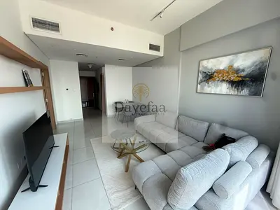 Furnished 1BR | Blue Waves Tower | Balcony & City View