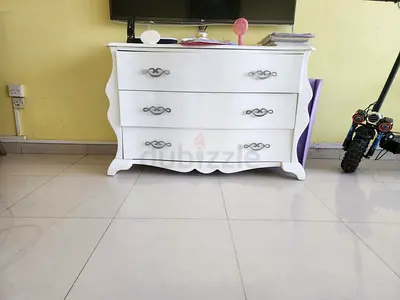 Negotiable.  White 3-Drawer Dresser / Chest of Drawers - Curved Front