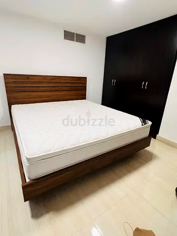 Wooden Bed Frame with Mattress - Good Condition -only 18 month used