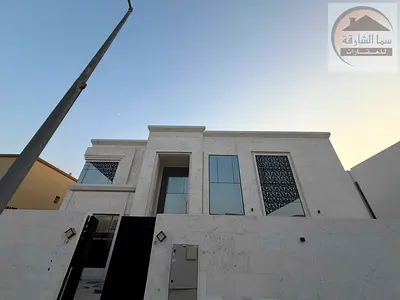 فيلا مودرن فاخرة للبيع في الحوشي بالشارقة | أرض 10,000 قدم وحوش كبير