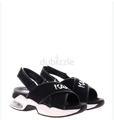 Karl Lagerfeld black platform sporty sandals - size not specified