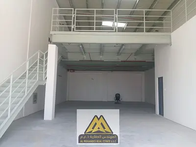 Industrial Warehouse for Rent in Al Jurf Industrial 2, Ajman | 2,756 Sq Ft (Ground + Mezzanine) | 25 kW Electricity | AED 120,000
