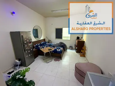 Studio with a semi-separate kitchen in Ajman Corniche – AED 17,000, payable in 6 installments – Available for annual rent – ​​Central air conditioning