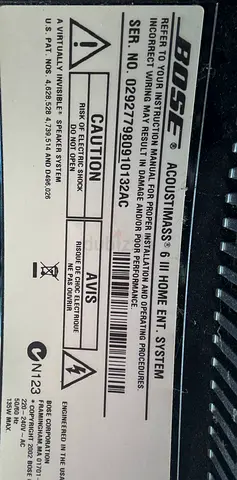 Bose Home Theatre Speaker Set 6 III Series