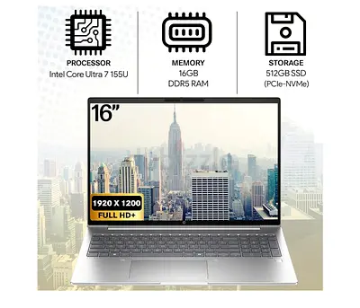 HP Probook 460 G11  - 16" Laptop - Intel Core Ultra 7 155U, 16GB DDR5, 512GB NVMe SSD