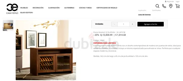Bar display Liazan (162x65x105 cm)