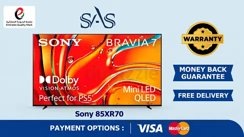 Sony | 85 Inch | BRAVIA 7 Mini LED 4K Google TV | Warranty | 85XR70