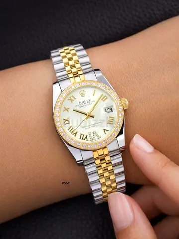 Rolex Datejust Two-Tone Ladies Watch with Diamond Bezel