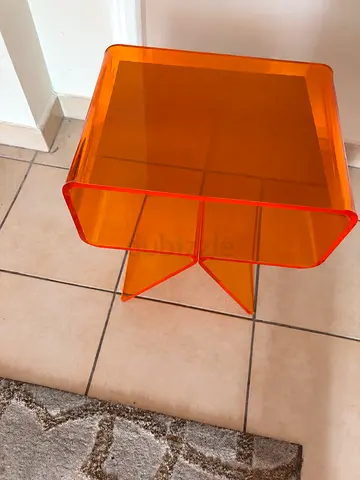 solaround Transparent orange acrylic side table