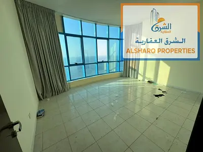 ✨ Prime property opportunity directly on the Ajman Corniche! 🔥 3-bedroom apartment with a sea view (includes a separate living area, master bedrooms