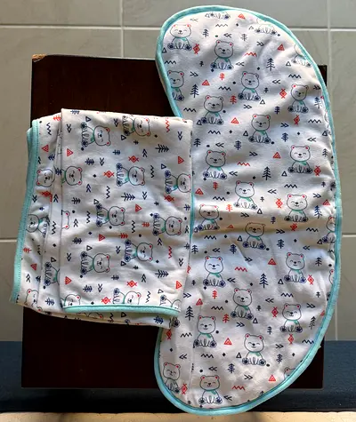 Baby set of swaddle and burping cloths, SET for 7 dhs