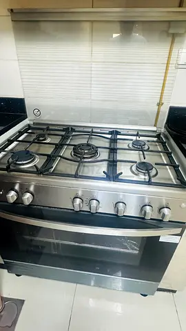 Stainless Steel 5-Burner Gas Cooker with Oven for sale