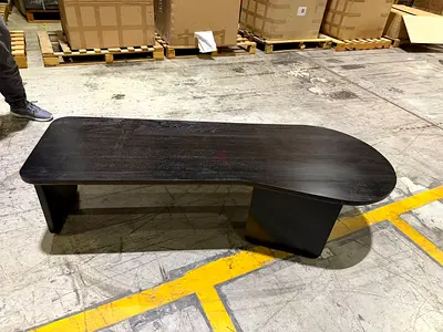 Black modern low coffee table - solid minimalist design NEW