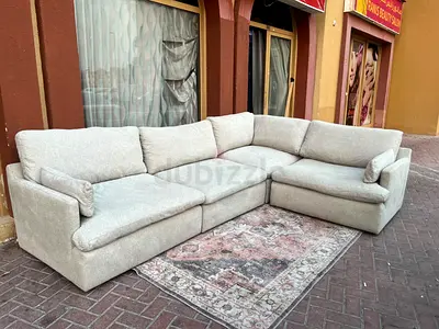 Selling high quality home centre Lsahpe sofa feather filled