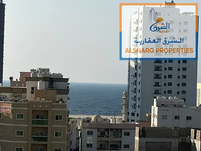 Spacious 1 Bedroom Apartment with Separate Living Room and Open Sea View Balcony in Al Rumaila 1, Ajman