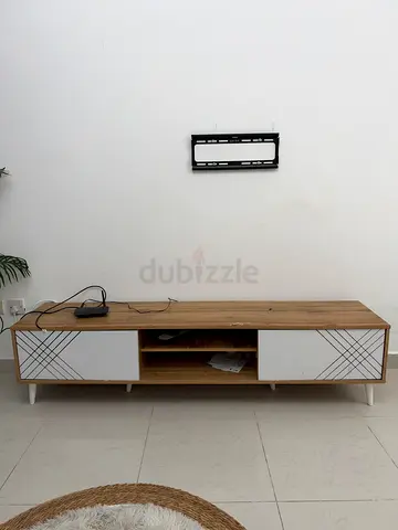 180cm Wooden TV Unit / Entertainment Console with Storage - Light Oak