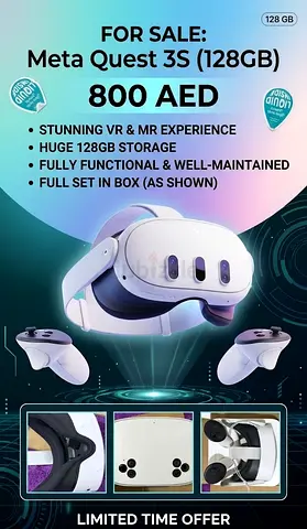 Meta Quest 3S 128GB VR Headset_Light Use