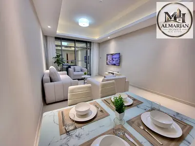 Luxury Furnished 1-Bedroom Apartment with Balcony & Open View | New Elegant Furniture, Gym, Pool &