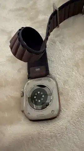 Apple Watch (Series, stainless steel) with brown leather strap - used