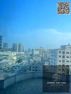 2BR apartment for rent in Falcon Towers Ajman, 1553 sqft, master rooms with wardrobes and private ba