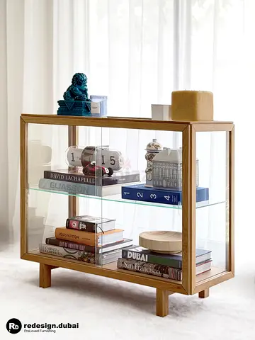 STOCKHOLM OAK & GLASS DISPLAY CABINET or console table ikea sideboard buffet storage cupboard