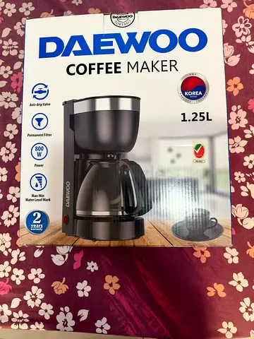 Daewoo 1.25L Drip Coffee Maker - never used