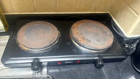 Double Electric Hot Plate - 2 Burner Portable Cooker (Used)