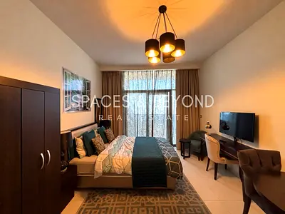 Skyline Views | Furnished Studio with Balcony