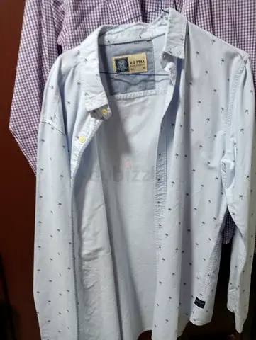 Light blue men's casual shirt - M size, good condition