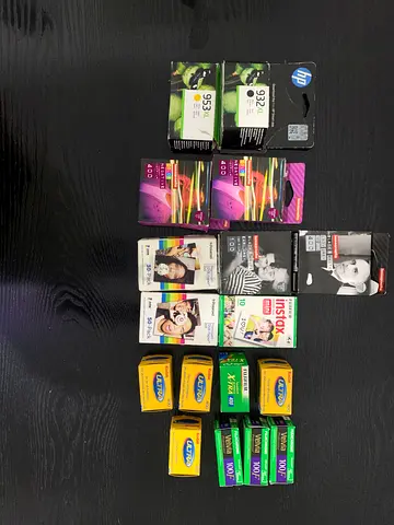 Mixed photo film & instant film lot — Fujifilm, Kodak, HP cartridges and more
