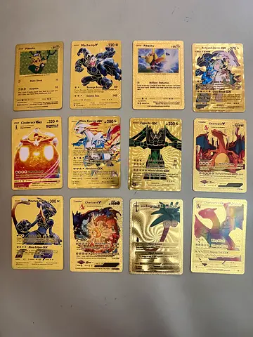12 golden Pokémon cards