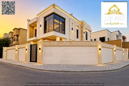 فيلا مودرن زاويه ارتداد كبير امام الفيلا مساحه كبيره تملك حر الشعر شامل المكيفات