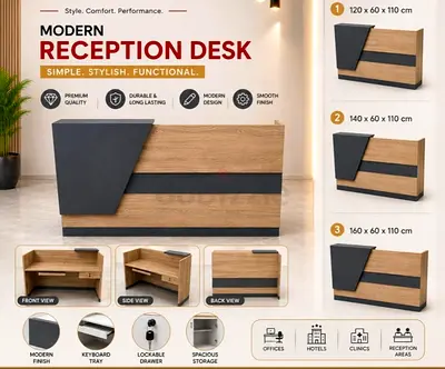120Cm Reception Counter Available