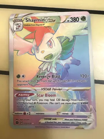 Shaymin Vstar 173/172 rainbow pokemon card