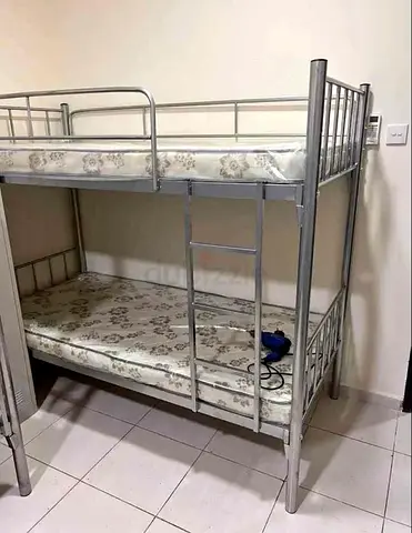 Metal Bunk Bed with Mattresses - Good Condition