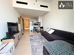 High-Floor Furnished 1BR | Balcony & City Views | Binghatti Corner, JVC