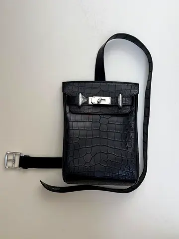 HERMÈS HAC A DOS BLACK PALLADIUM*