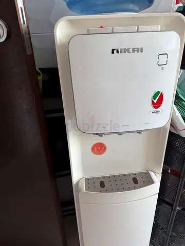 Nikai Water Dispenser Cooler — Hot & Cold, Freestanding with Small Fridge