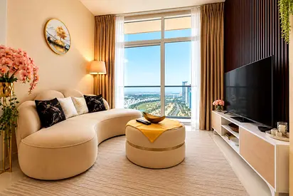 Next Available: 27 Oct 2026 | Luxury Damac Hills | Elegant 1BR, Golf Views