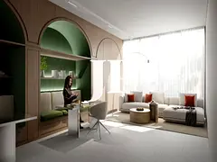 Furnished Studio | ELAR1S Axis | Multiple Views