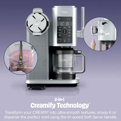 Ninja CREAMi Scoop and Swirl Soft Serve and Ice Cream Maker (110Volt)