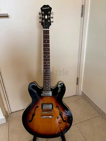 Epiphone semi-hollow electric guitar - Sunburst, good condition