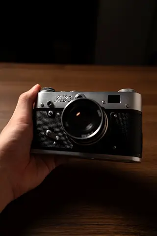 Vintage Soviet FED-3 Camera Kit (Industar 52mm f/2.8). Mint Condition with Original Case & Manual